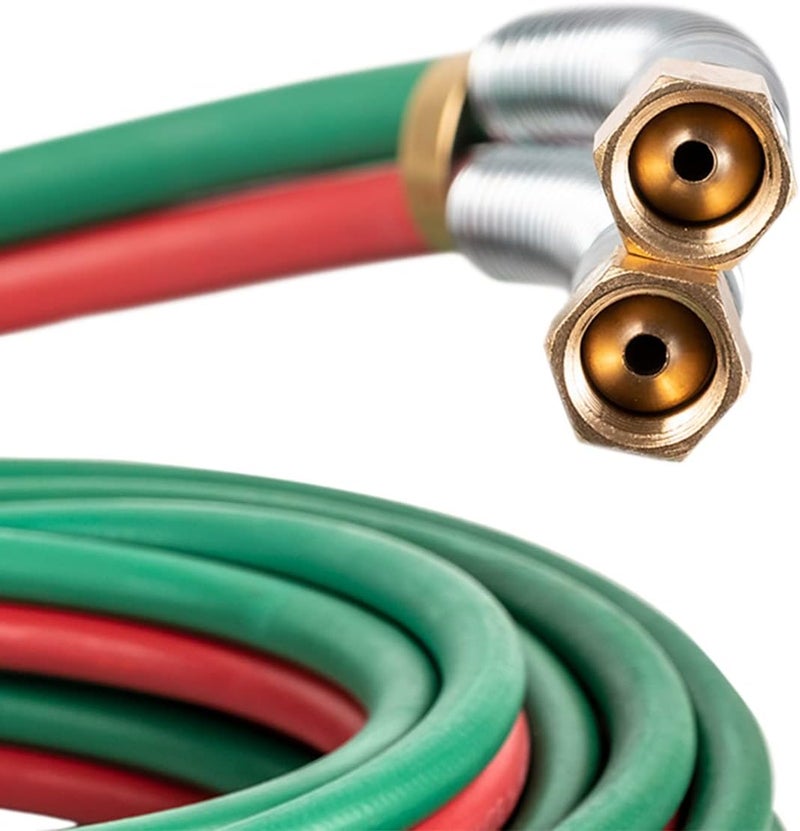 SPARC خرطوم قطع من الدرجة T بحجم 3/16" - خرطوم أكسجين أسيتيلين لغاز اللحام - تركيبات من النوع B + مجموعة تخفيف الضغط ضمان 1 سنة في الولايات المتحدة (25 قدم) - Image 4